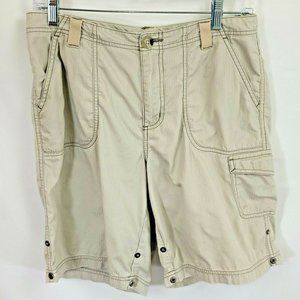 Columbia Sportswear XCO Size 8 (30") Hiking Shorts Khaki Cotton Snaps X.C.O.
